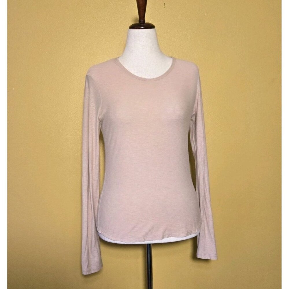 JAMES PERSE 2 Medium Crew‎ Neck Long Sleeved Pink WSVH318PCU Peach 95339 Cotton